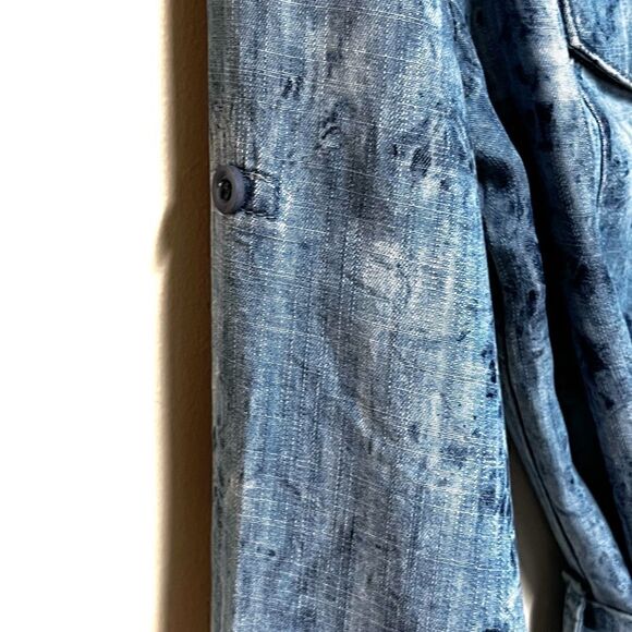 Bella Dahl Revolve Tencel Tie Dye Belted Cowgirl Shirt Dress Sz S - Picture 5 of 9